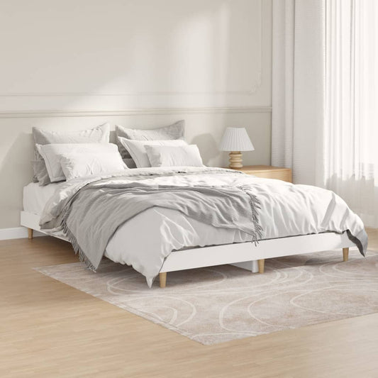 Berkfield Bed Frame White 140x190 cm Engineered Wood