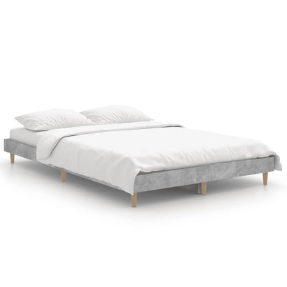 Berkfield Bed Frame Concrete Grey 120x190 cm Engineered Wood