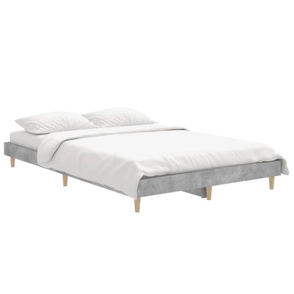 Berkfield Bed Frame Concrete Grey 120x190 cm Engineered Wood