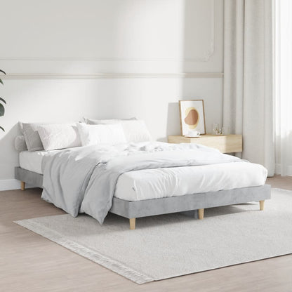 Berkfield Bed Frame Concrete Grey 120x190 cm Engineered Wood