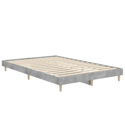 Berkfield Bed Frame Concrete Grey 120x190 cm Engineered Wood