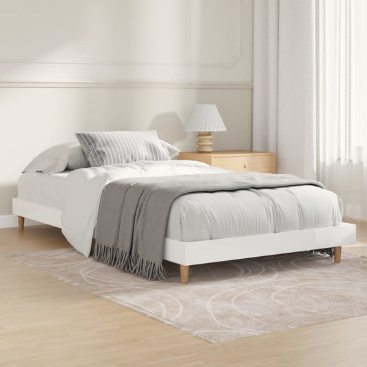 Berkfield Bed Frame High Gloss White 90x190 cm Engineered Wood