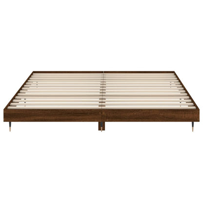 Berkfield Bed Frame Brown Oak 180x200 cm 6FT Super King Engineered Wood