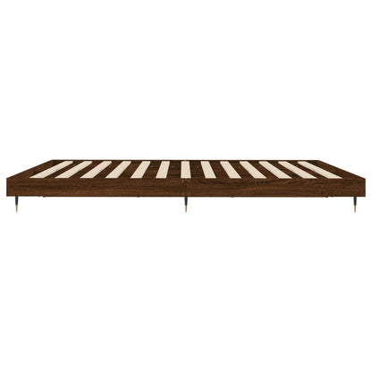 Berkfield Bed Frame Brown Oak 180x200 cm 6FT Super King Engineered Wood