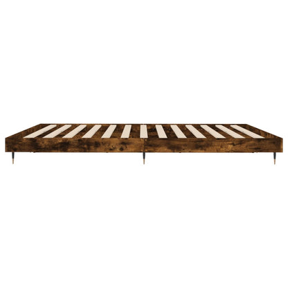 Berkfield Bed Frame Smoked Oak 160x200 cm Engineered Wood