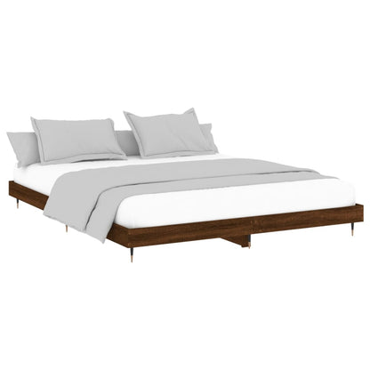 Berkfield Bed Frame Brown Oak 160x200 cm Engineered Wood