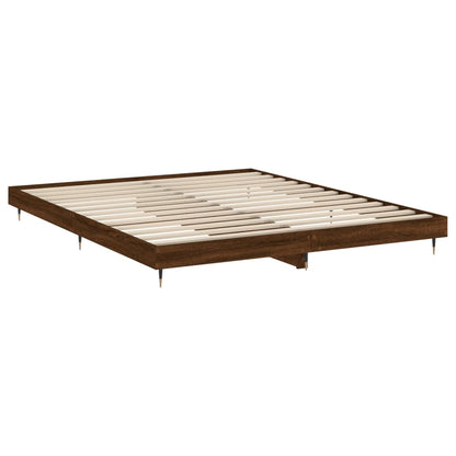 Berkfield Bed Frame Brown Oak 160x200 cm Engineered Wood