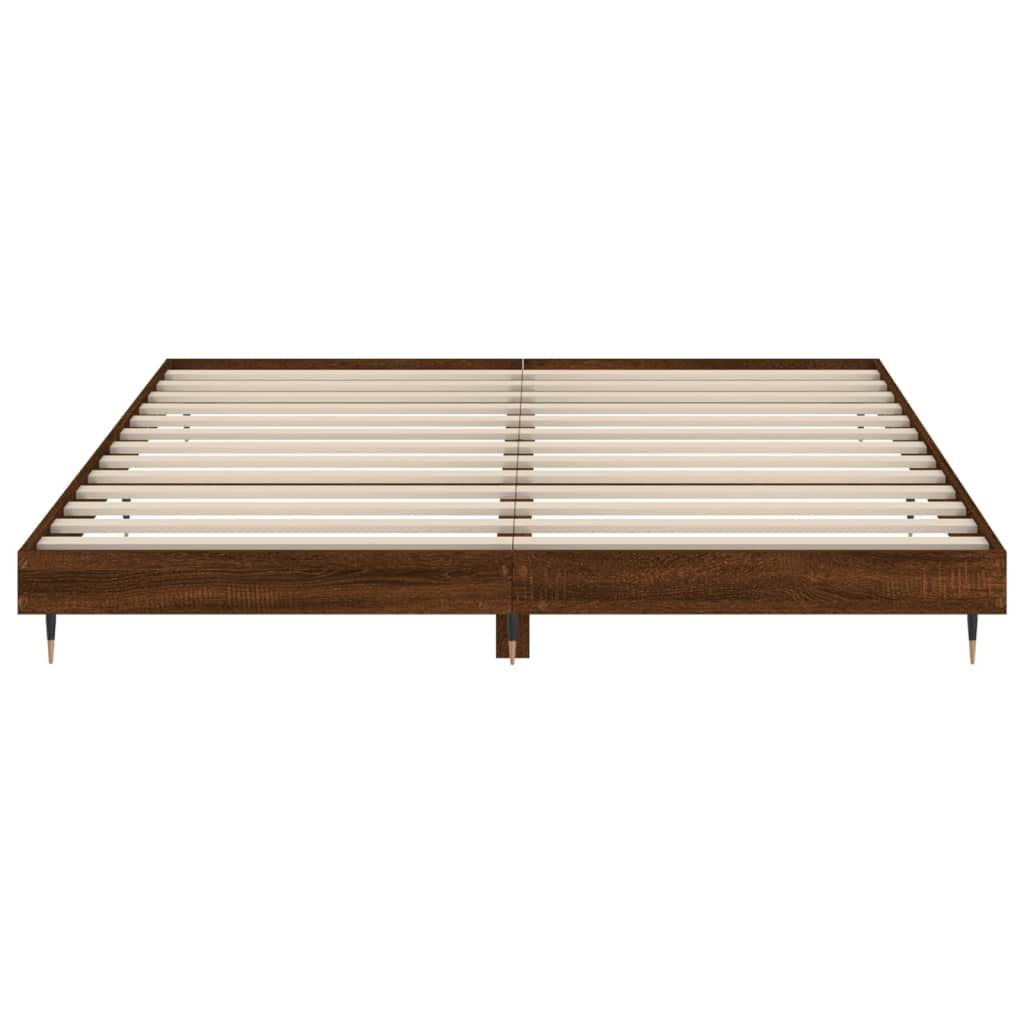 Berkfield Bed Frame Brown Oak 160x200 cm Engineered Wood