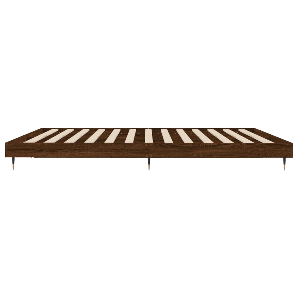 Berkfield Bed Frame Brown Oak 160x200 cm Engineered Wood