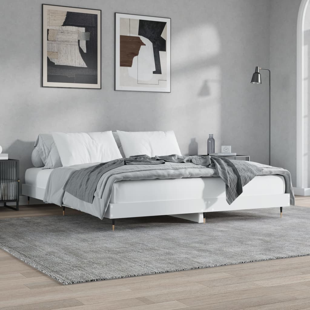 Berkfield Bed Frame White 120x200 cm Engineered Wood