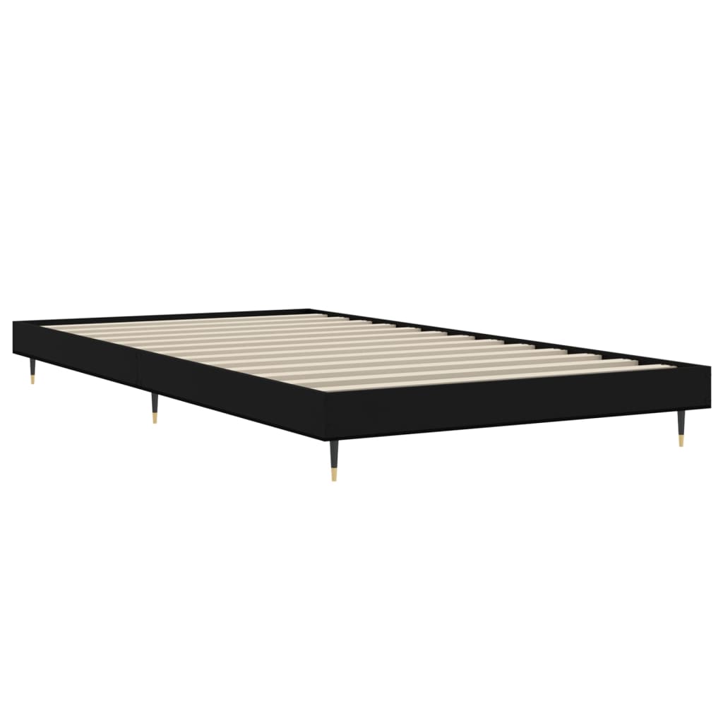 Berkfield Bed Frame Black 90x200 cm Engineered Wood