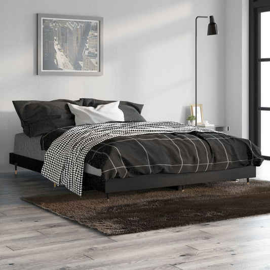 Berkfield Bed Frame Black 135x190 cm 4FT6 Double Engineered Wood