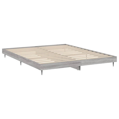Berkfield Bed Frame Grey Sonoma 150x200 cm 5FT King Size Engineered Wood