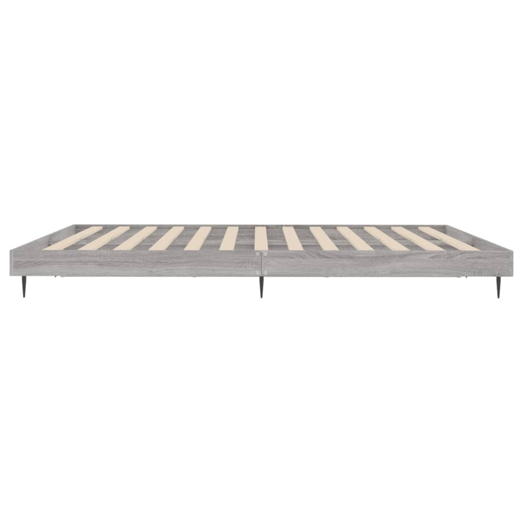 Berkfield Bed Frame Grey Sonoma 150x200 cm 5FT King Size Engineered Wood