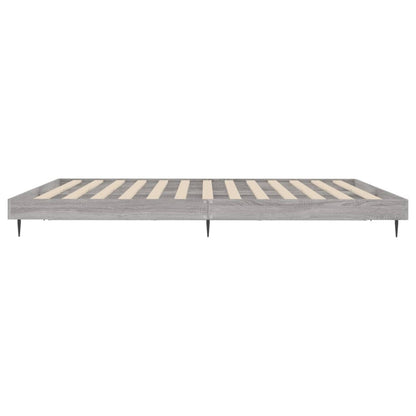 Berkfield Bed Frame Grey Sonoma 150x200 cm 5FT King Size Engineered Wood