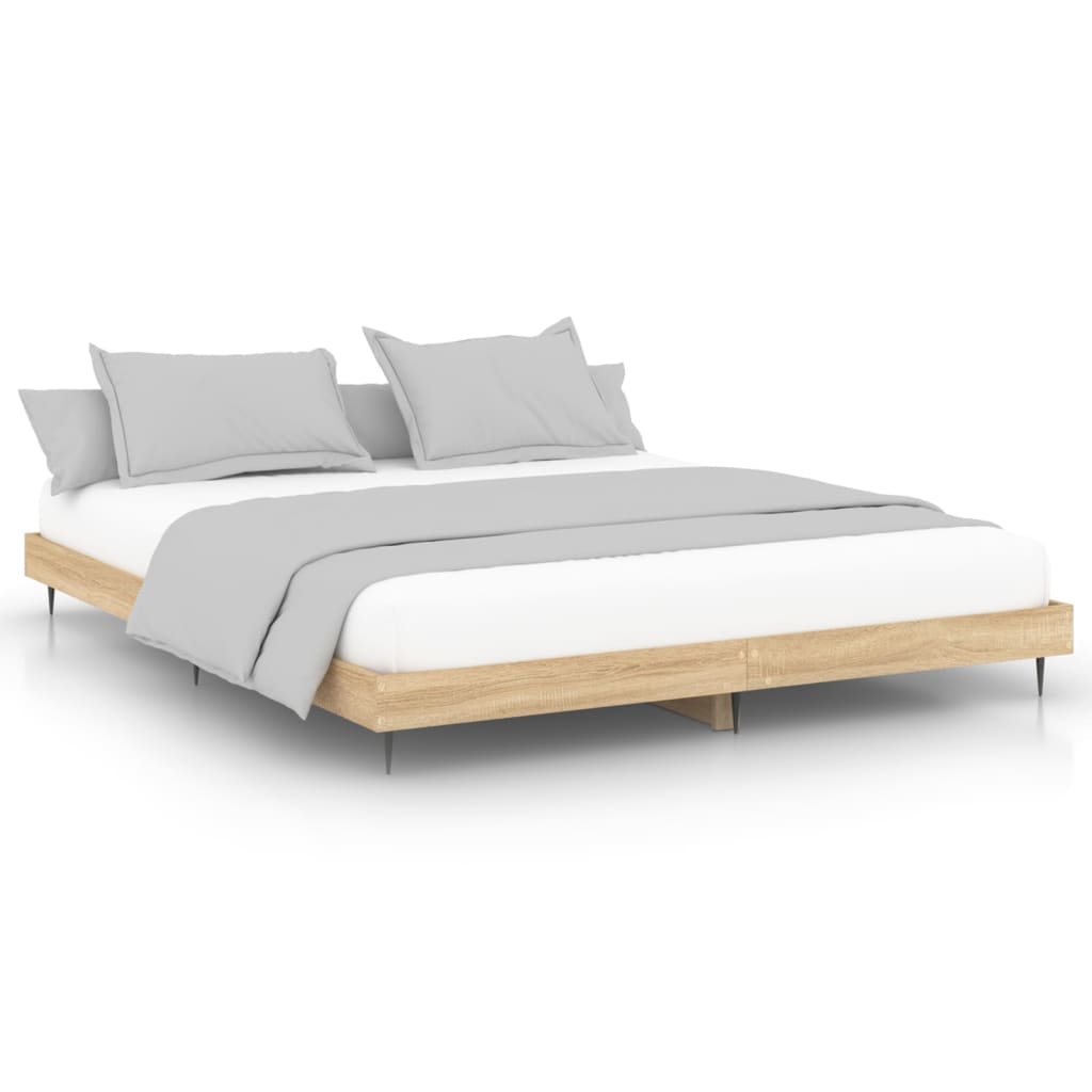 Berkfield Bed Frame Sonoma Oak 140x200 cm Engineered Wood