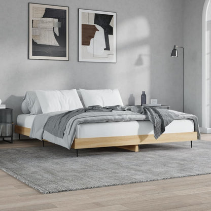 Berkfield Bed Frame Sonoma Oak 140x200 cm Engineered Wood