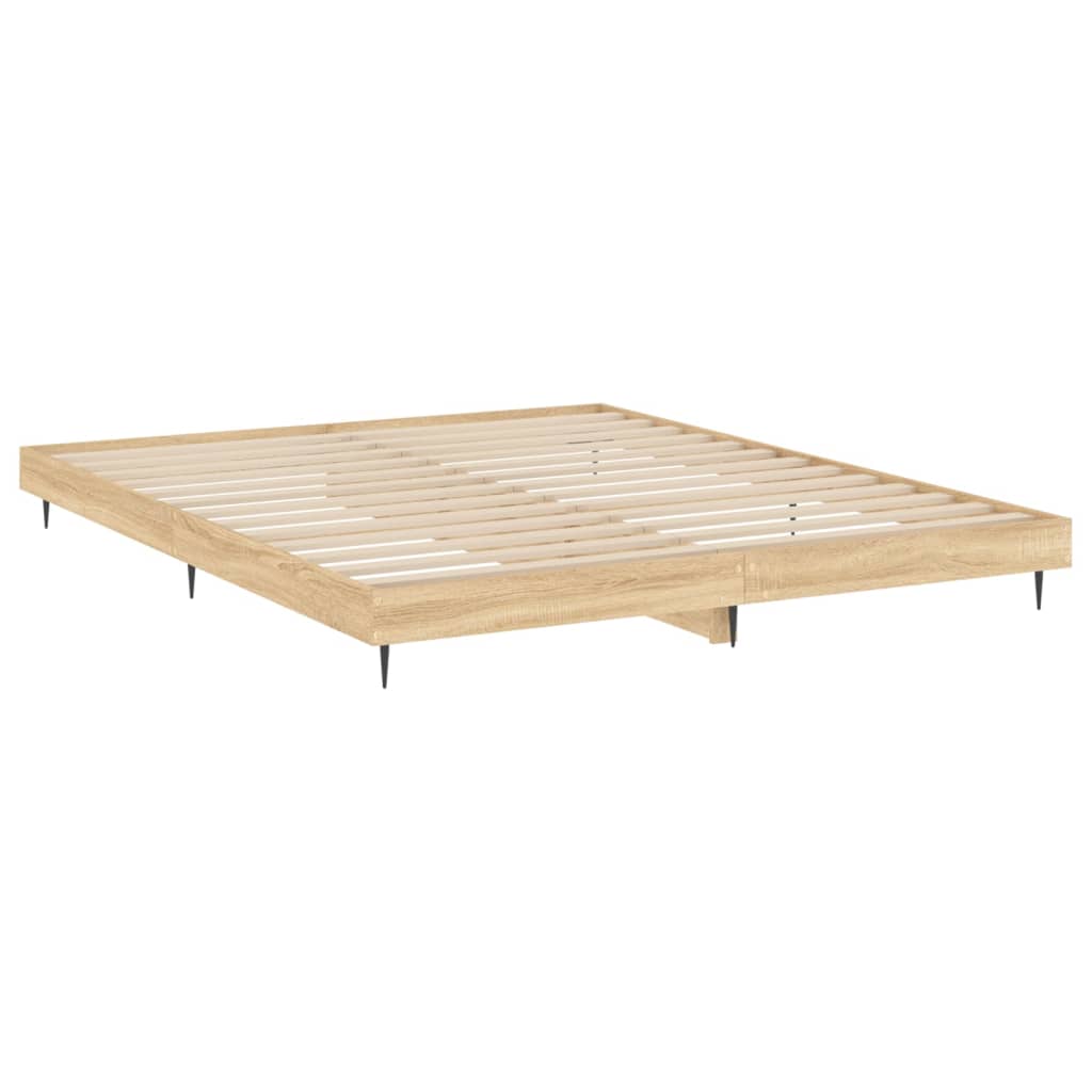 Berkfield Bed Frame Sonoma Oak 140x200 cm Engineered Wood