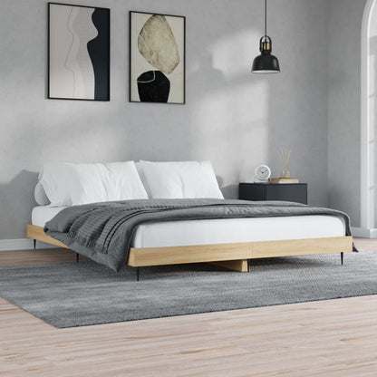 Berkfield Bed Frame Sonoma Oak 140x200 cm Engineered Wood