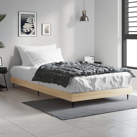 Berkfield Bed Frame Sonoma Oak 100x200 cm Engineered Wood