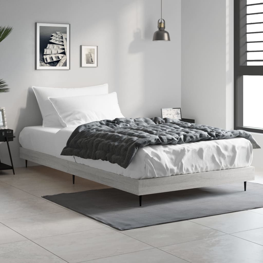 Berkfield Bed Frame Grey Sonoma 100x200 cm Engineered Wood