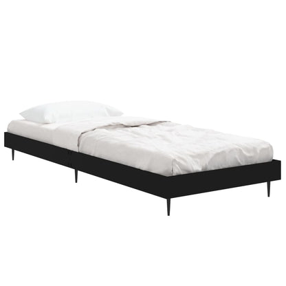 Berkfield Bed Frame Black 75x190 cm 2FT6 Small Single Engineered Wood