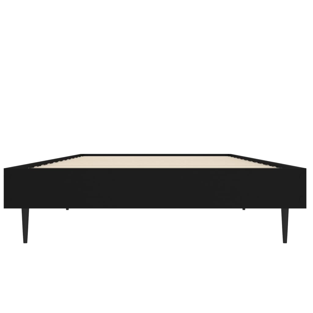 Berkfield Bed Frame Black 75x190 cm 2FT6 Small Single Engineered Wood