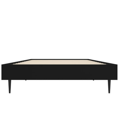 Berkfield Bed Frame Black 75x190 cm 2FT6 Small Single Engineered Wood