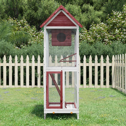 Berkfield Bird House Mocha 60x58.5x160 cm Solid Wood Pine