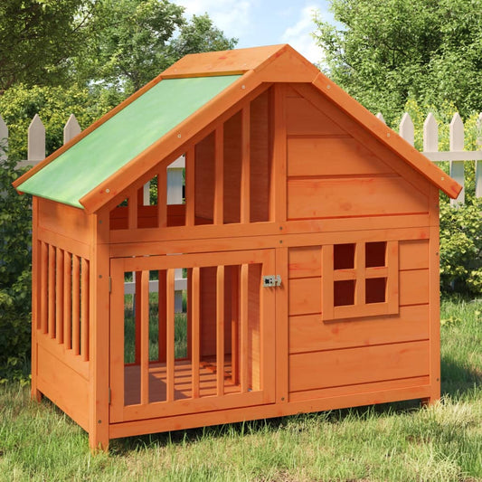 Berkfield Dog Kennel Brown 96x60.5x87 cm Solid Wood Pine