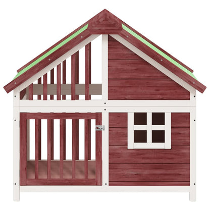 Berkfield Dog Kennel Mocha 96x60.5x87 cm Solid Wood Pine