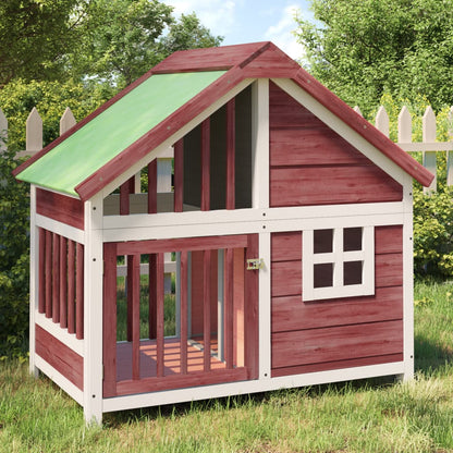 Berkfield Dog Kennel Mocha 96x60.5x87 cm Solid Wood Pine