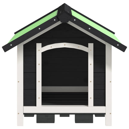 Berkfield Dog Kennel Grey 65x65x61.5 cm Solid Wood Pine