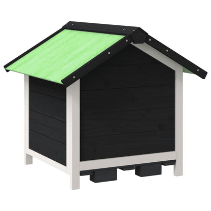 Berkfield Dog Kennel Grey 65x65x61.5 cm Solid Wood Pine