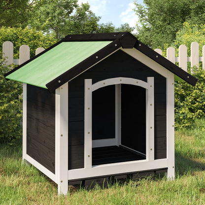 Berkfield Dog Kennel Grey 65x65x61.5 cm Solid Wood Pine