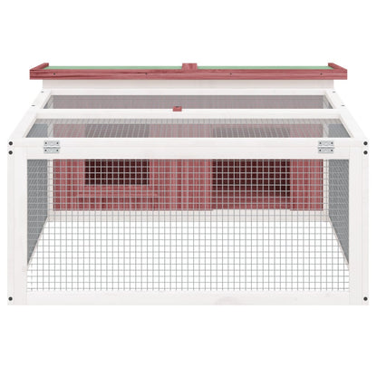 Berkfield Rabbit Hutch Mocha 117.5x97x47.5 cm Solid Wood Pine
