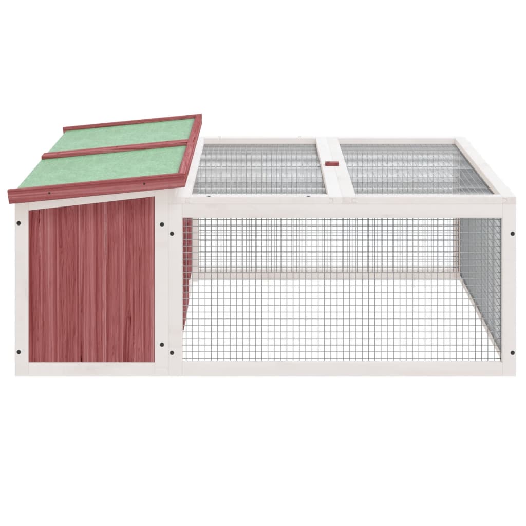 Berkfield Rabbit Hutch Mocha 117.5x97x47.5 cm Solid Wood Pine