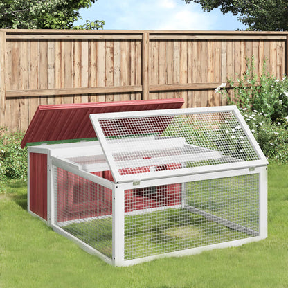 Berkfield Rabbit Hutch Mocha 117.5x97x47.5 cm Solid Wood Pine
