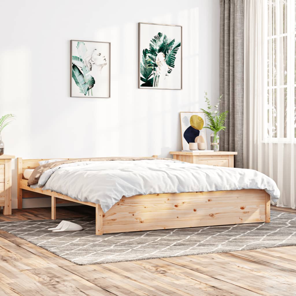 Berkfield Bed Frame 150x200 cm King Size Solid Wood