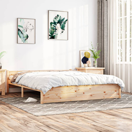 Berkfield Bed Frame Solid Wood 200x200 cm