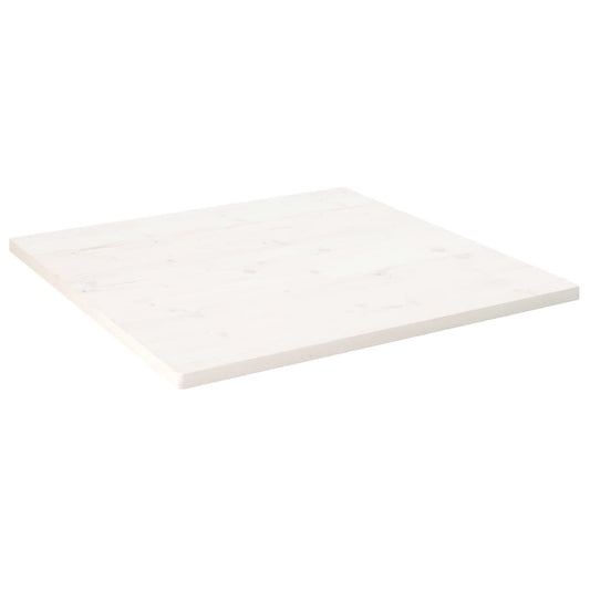 Berkfield Table Top White 80x80x2.5 cm Solid Wood Pine Square