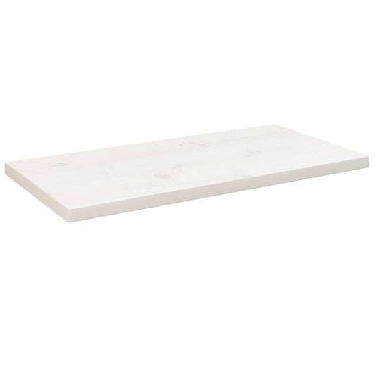 Berkfield Table Top White 80x40x2.5 cm Solid Wood Pine Rectangular