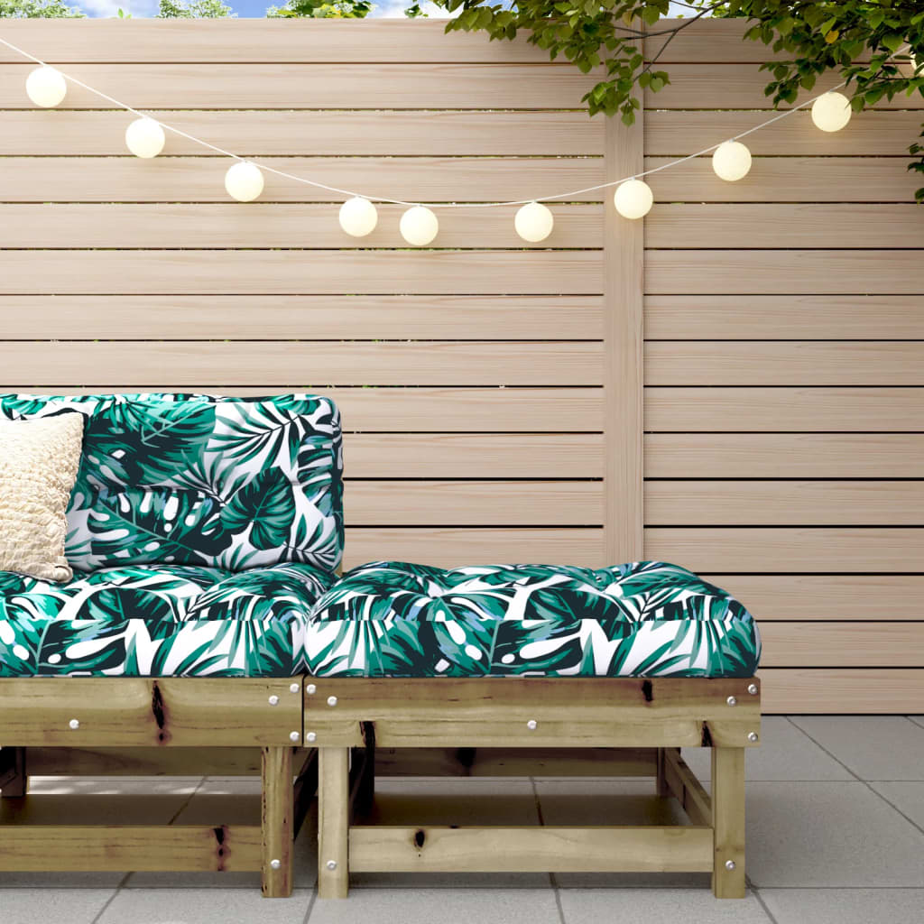 Berkfield Garden Footstool with Cushion Impregnated Wood Pine