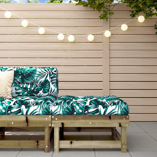 Berkfield Garden Footstool with Cushion Impregnated Wood Pine