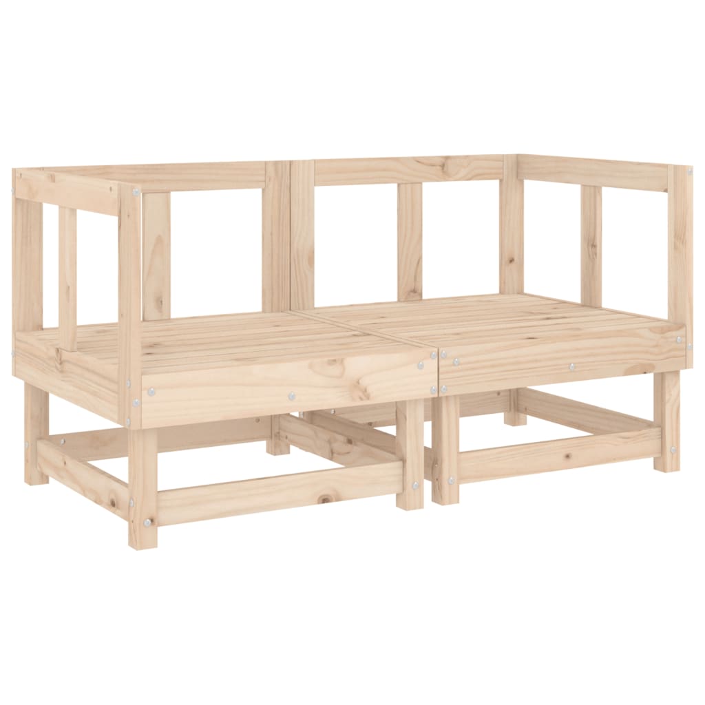 Berkfield Corner Sofas with Cushions 2 pcs Solid Wood Pine