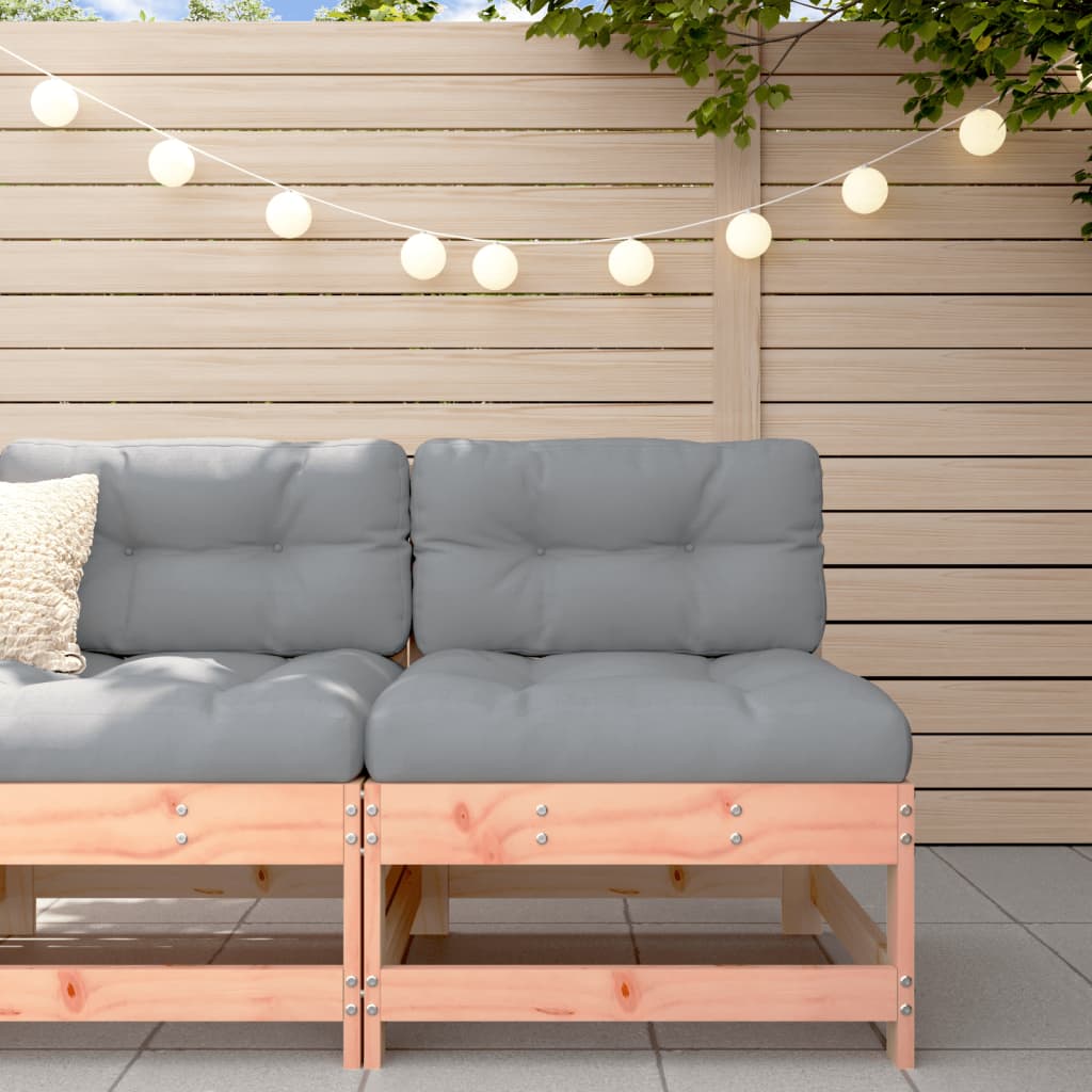 Berkfield Middle Sofa with Cushions Solid Wood Douglas