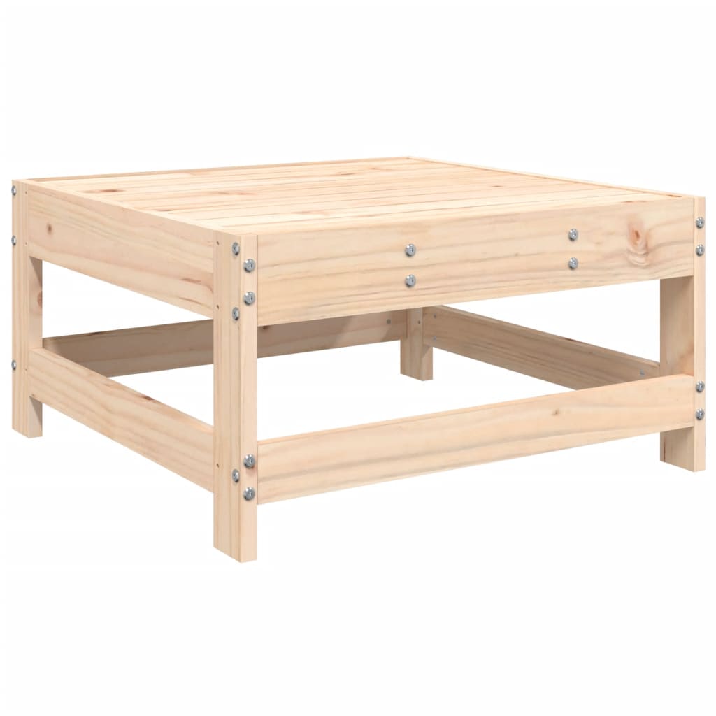 Berkfield Garden Footstool with Cushion Solid Wood Pine