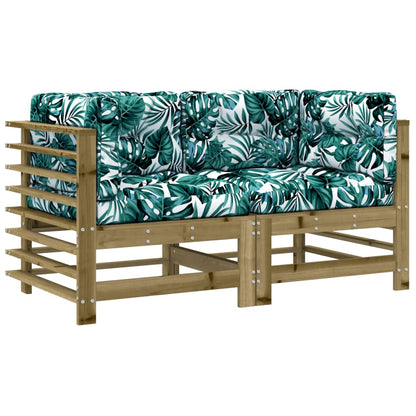Berkfield Corner Sofas with Cushions 2 pcs Impregnated Wood Pine