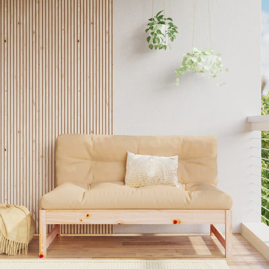 Berkfield Middle Sofa 120x80 cm Solid Wood Pine