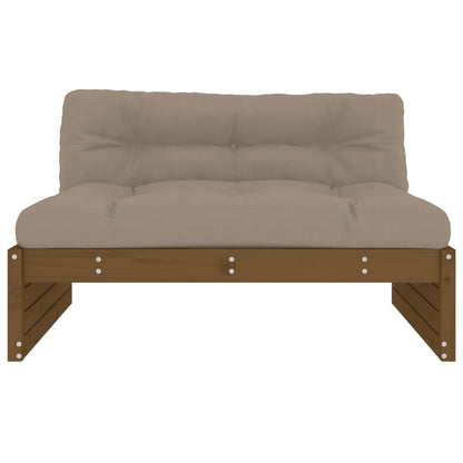 Berkfield Middle Sofa Honey Brown 120x80 cm Solid Wood Pine